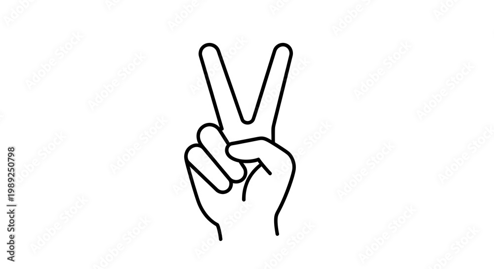 Fototapeta premium Hand gesturing peace or victory sign