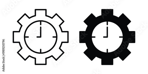 Productivity and efficiency icon set, isolated on white background flat vectors