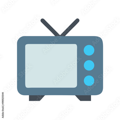 Retro Television Illustration on Black Background, Nostalgic Media Concept