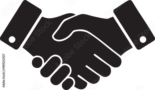Two hands shaking in a firm and friendly business handshake agreement