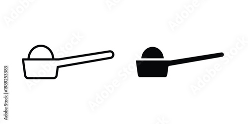 Scoop icon set, isolated on white background flat vectors