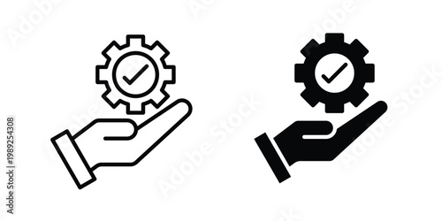 Service offer icon set, isolated on white background flat vectors