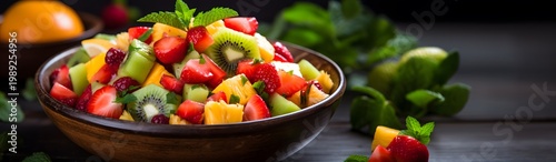 fresh summer salad with assorted fruits
