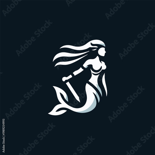 Warrior Mermaid Logo