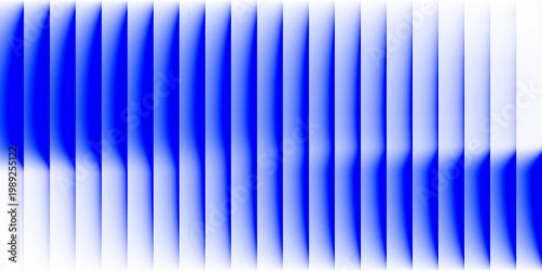 Abstract vertical blue light bar pattern background with glowing cyan center, creating a vibrant digital sound wave or equalizer effect, isolated on