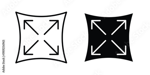 Stretchable icon set, isolated on white background flat vectors