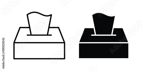 Tissue icon set, isolated on white background flat vectors