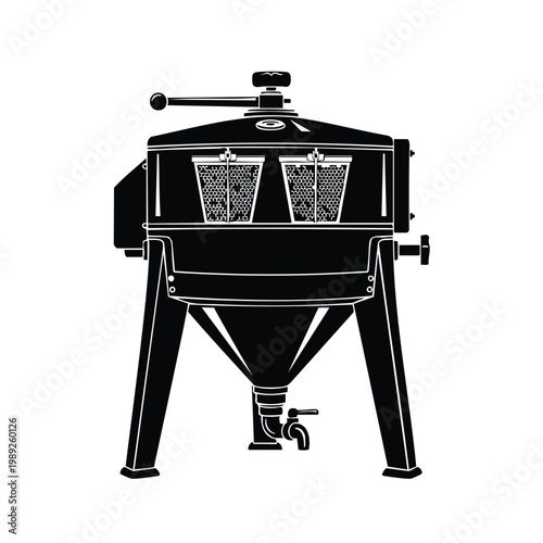 Honey extractor silhouette vector set bundle isolated on white.