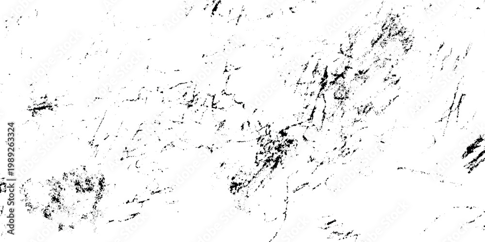 Obraz premium Black and white grunge texture background with scratches and marks vector illustration