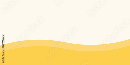 Minimalistic abstract yellow wave shape on a clean white background modern paper cut design style elegant simplicity for graphic design projects