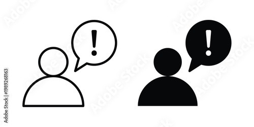 Complaints icon set, isolated on white background flat vectors