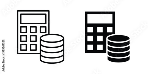 Cost Estimate icon set, isolated on white background flat vectors