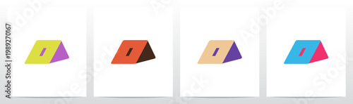 Ramp Slanted Triangle Three-Dimensional Letter Initial Logo Design O