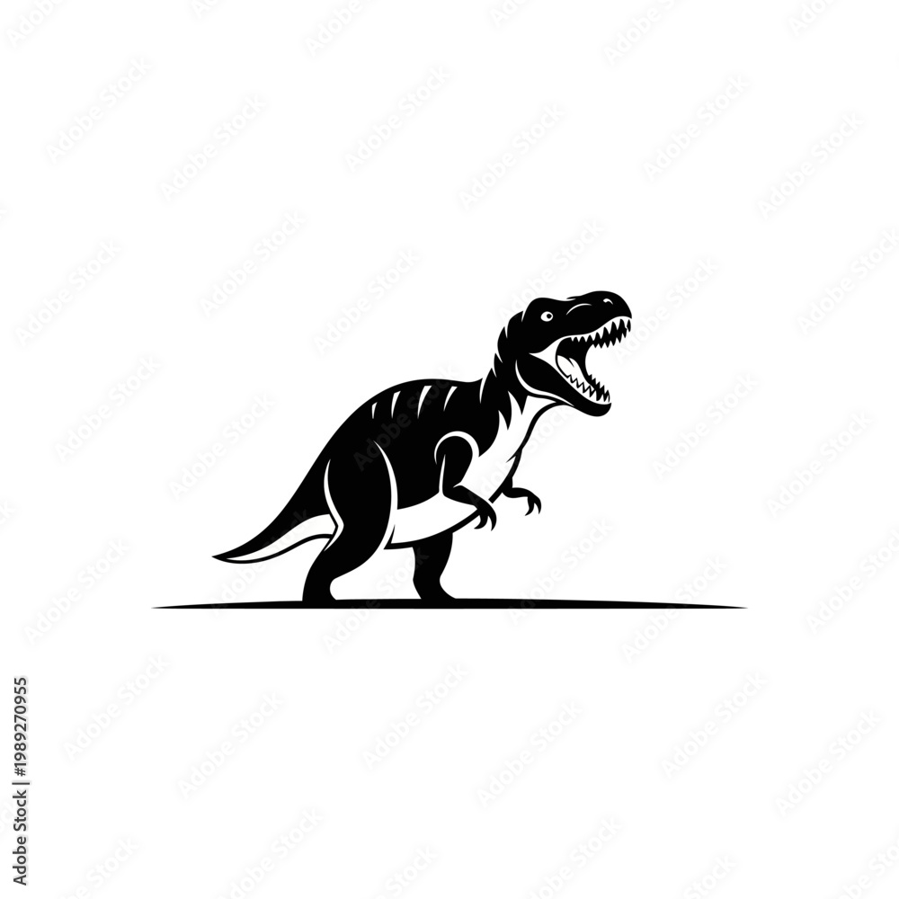 Fototapeta premium Tyrannosaurus Rex Dinosaur Silhouette Icon