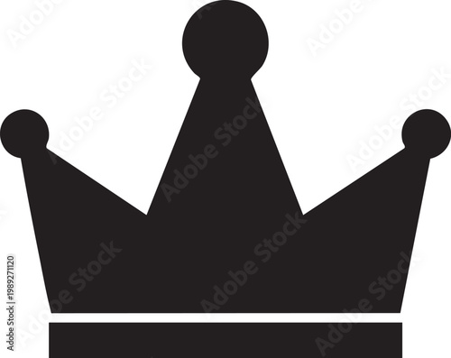 Simple iconic crown symbol for royalty and nobility designs  monarch headpiece