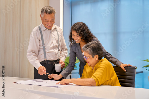 Mixed business team working in meeting room for analyst detail of plan.