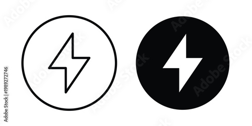 Energy icon set, isolated on white background flat vectors