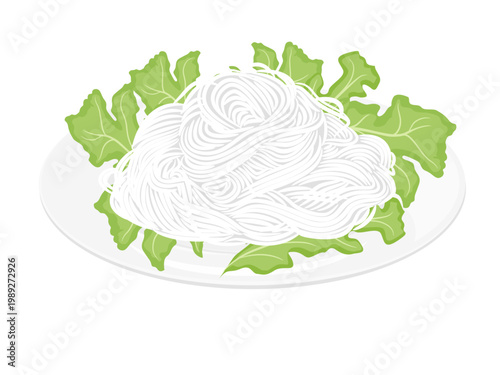 Thai Rice Noodles with Spicy Pork Sauce