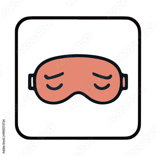 Sleep Mask Icon for Rest and Wellness