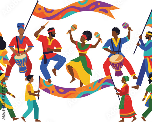 Cultural festival tourism experience Illustration