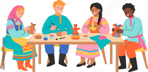 Cultural festival tourism experience Illustration