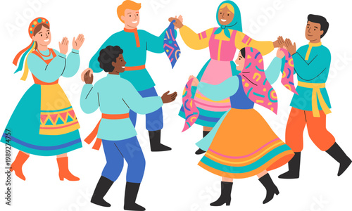 Cultural festival tourism experience Illustration
