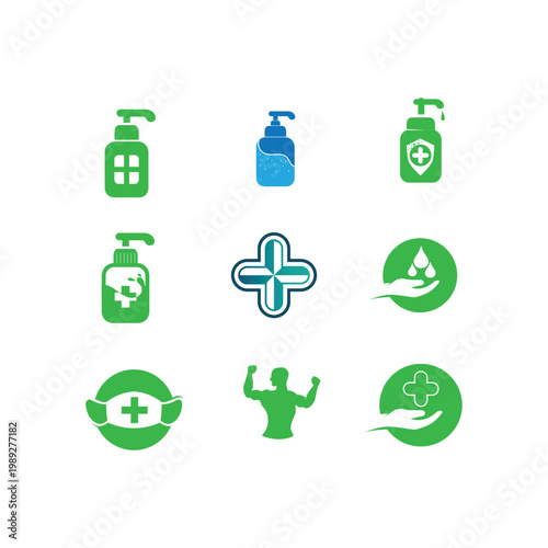 virus,coronavirus, Bacteria, Germs and Microbe isolated on white background. Vector Icon Illustration