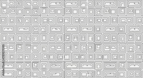 Abstract Geometric Pattern with Rectangular Maze Lines