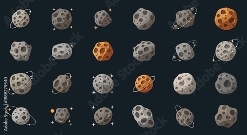 Collection of various planet moons.