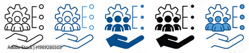 Business Management icon set multiple style collection