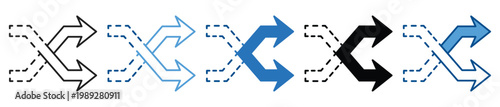 Transition icon set multiple style collection