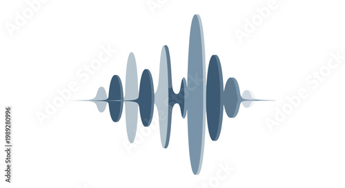 Abstract sound wave graphic design element.