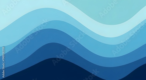 Blue Wave Layers Abstract Background Texture.
