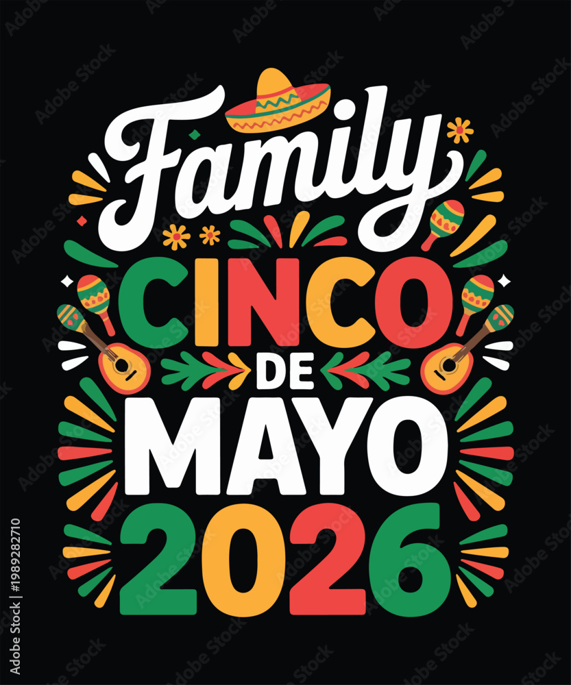 Obraz premium Family cinco de mayo 2026