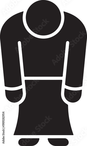 Amish woman silhouette, traditional dress