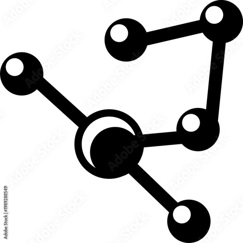 A molecular structure diagram displays connected atoms and bonds clearly