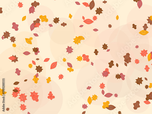 Cozy Fall Autumn Leaves Seasonal Pattern Design Backdrop