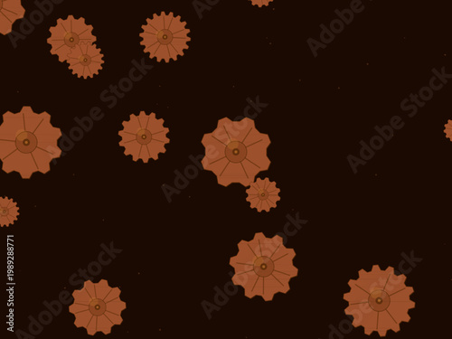 Mechanical Gear Steampunk Pattern Vintage Background