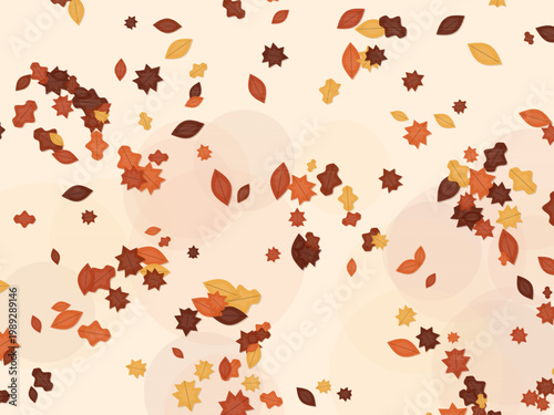Maple Oak Autumn Leaves Pattern Fall Background