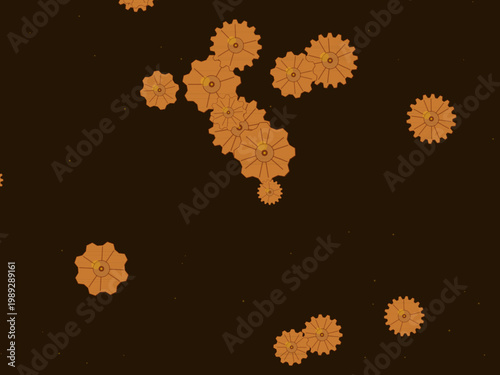 Victorian Steampunk Cog Gear Pattern Design