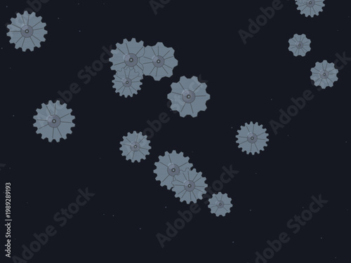 Brass Gear Cog Steampunk Pattern Background