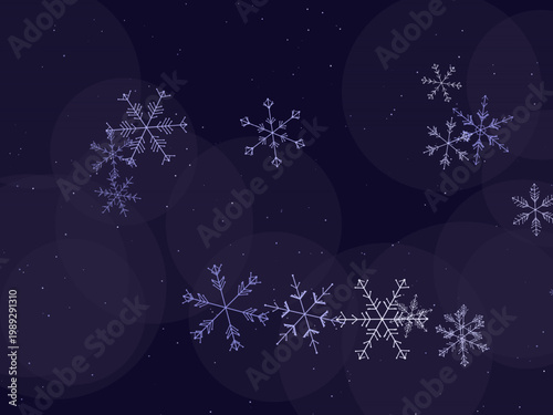 Winter Snowflake Frost Pattern Holiday Design