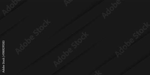 Abstract Dark Charcoal Grey Geometric Background with Diagonal Layers