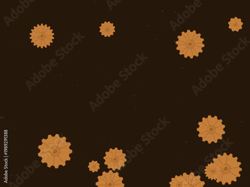 Industrial Steampunk Gears Clockwork Pattern Design
