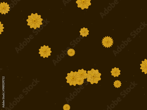 Victorian Steampunk Cog Gear Pattern Design