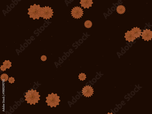 Steampunk Gears Mechanical Pattern Industrial Background