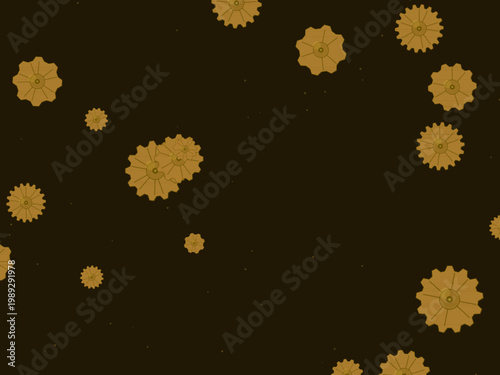 Steampunk Gears Mechanical Pattern Industrial Background