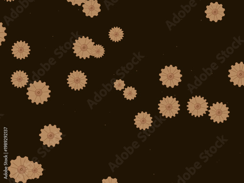 Steampunk Gears Mechanical Pattern Industrial Background