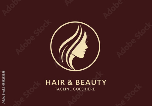 Elegant Hair and Beauty Salon Logo Design - Minimalist Woman Silhouette Profile Icon for Spa, Cosmetics, and Wellness Branding