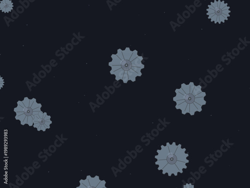 Vintage Industrial Steampunk Gear Pattern Design Backdrop